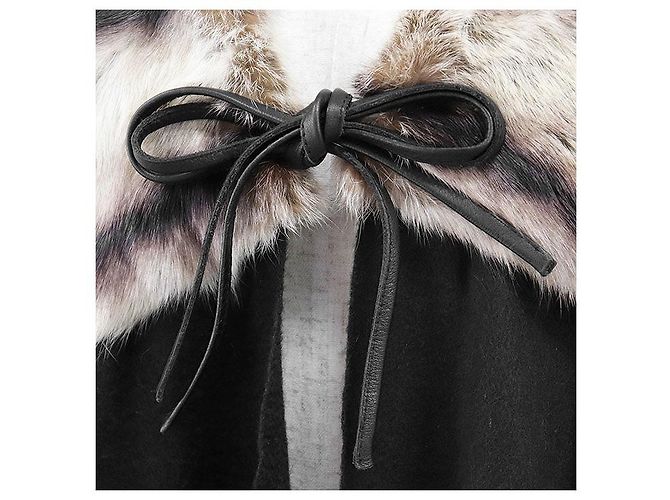 Fendi Candi Orilag Kaschmir-Stola Braun Schwarz - Ansicht 3