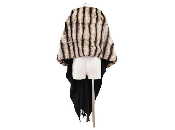 Fendi Candi Orilag Kaschmir-Stola Braun Schwarz - Ansicht 6