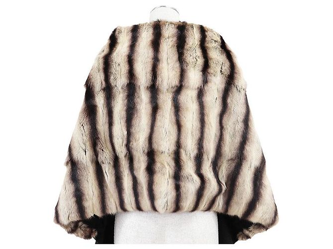 Fendi Candi Orilag Kaschmir-Stola Braun Schwarz - Ansicht 7