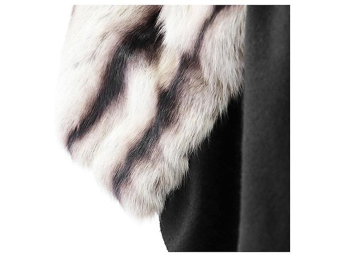 Fendi Candi Orilag Kaschmir-Stola Braun Schwarz - Ansicht 9