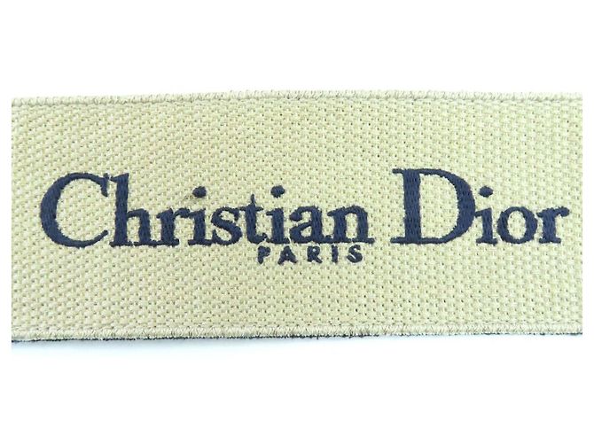 Christian Dior Bestickter Canvas-Gürtel Blau - Ansicht 9