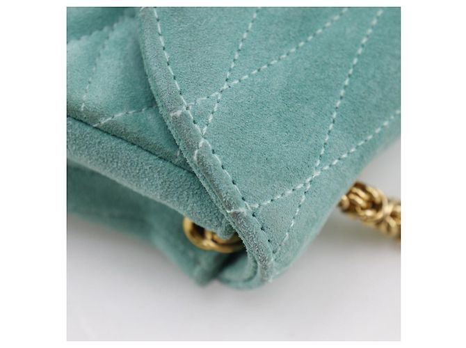 Timeless Borsa a mano in scamosciato Chanel Verde - vista 12