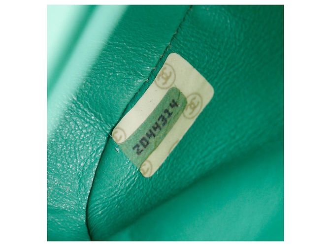 Timeless Borsa a mano in scamosciato Chanel Verde - vista 17