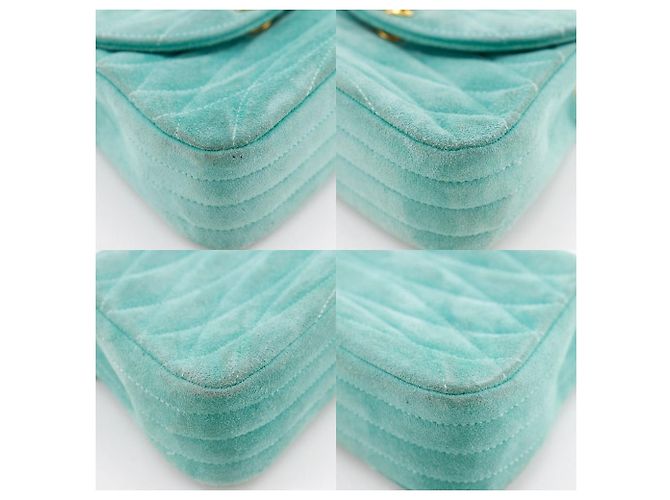 Timeless Borsa a mano in scamosciato Chanel Verde - vista 4