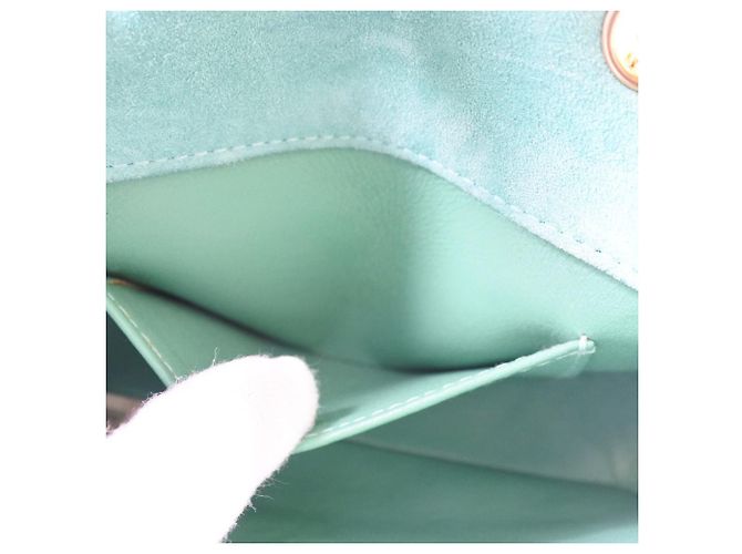 Timeless Borsa a mano in scamosciato Chanel Verde - vista 8