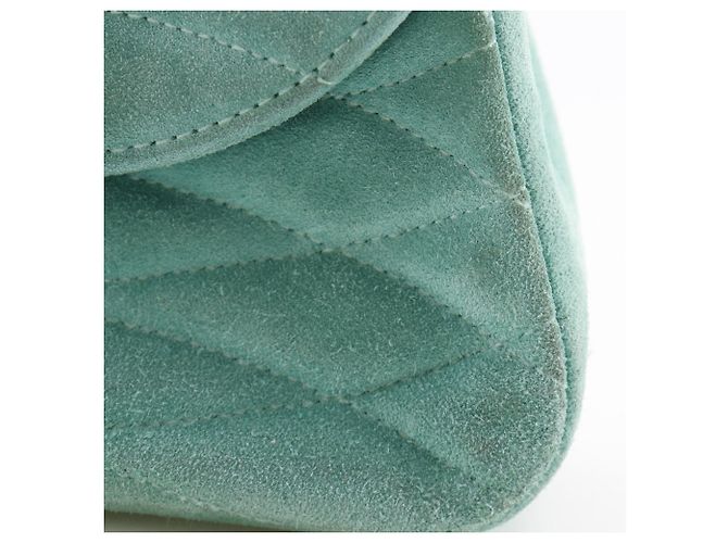 Timeless Borsa a mano in scamosciato Chanel Verde - vista 9