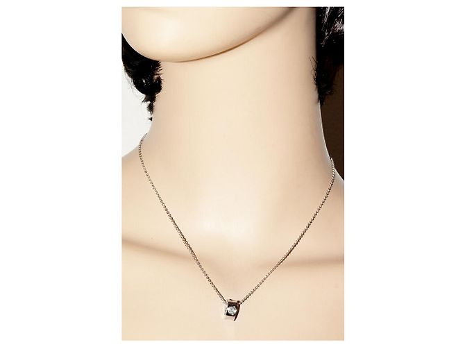 Collana con pendente Louis Vuitton Empreinte Au750 Diamond Argento - vista 2