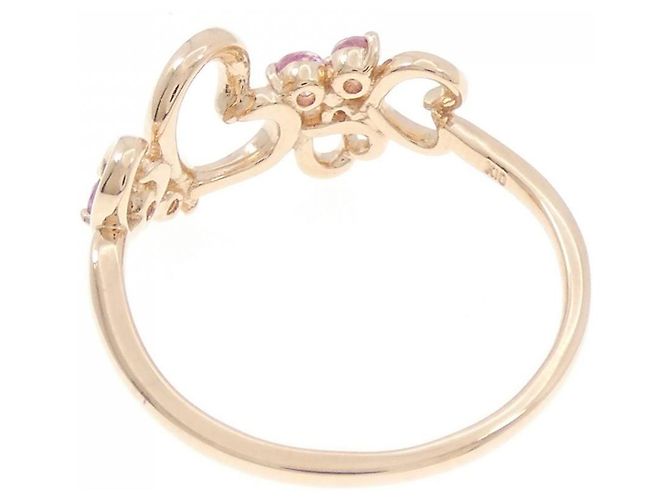 Autre Marque Samantha Tiara K10 Roségold Saphir Ring Pink - Ansicht 3