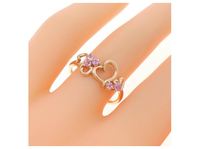 Autre Marque Samantha Tiara K10 Roségold Saphir Ring Pink - Ansicht 5