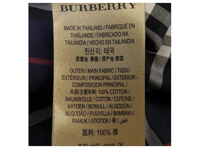 Camicia Burberry Rosso Blu Blu navy - vista 3