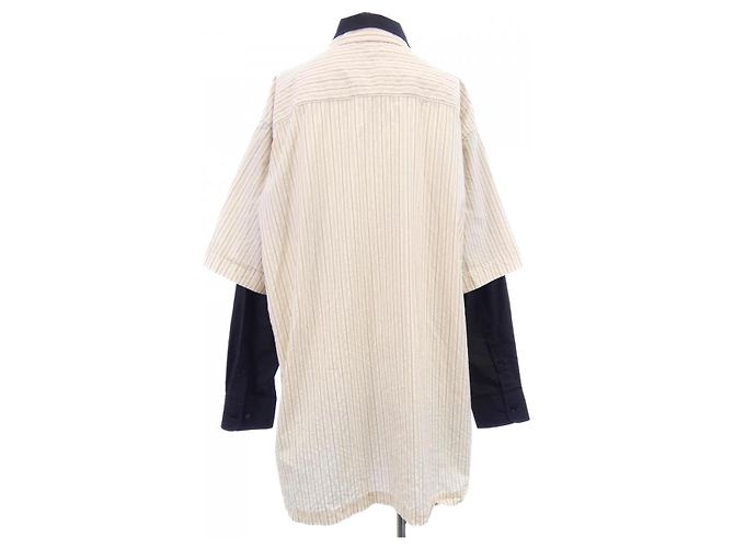 Maison Martin Margiela Camicia a righe MM6 Maison Margiela Nero Rosa Beige - vista 2