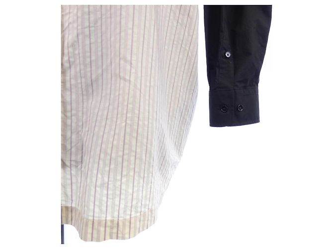 Maison Martin Margiela Camicia a righe MM6 Maison Margiela Nero Rosa Beige - vista 6