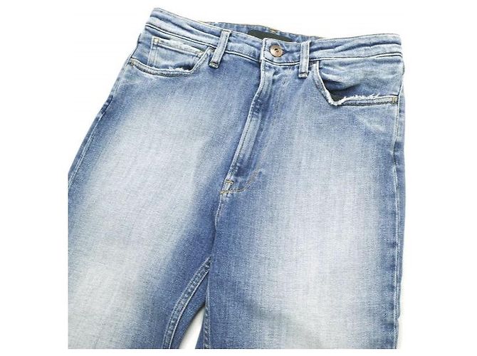 Autre Marque 3×1 EMPIRE CROP FLARE Pantalones de denim de algodón y poliuretano Azul - vista 5