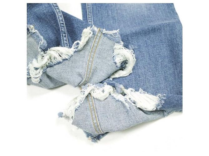 Autre Marque 3×1 EMPIRE CROP FLARE Pantalones de denim de algodón y poliuretano Azul - vista 9