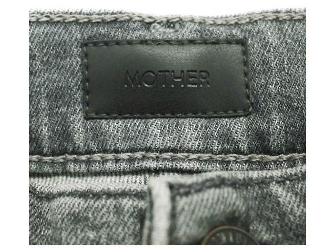 Autre Marque Pantalones de denim de algodón MOTHER THE INSIDER CROP STEP FRAY Castaño - vista 3