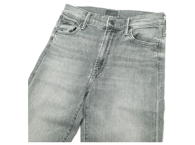 Autre Marque Pantalones de denim de algodón MOTHER THE INSIDER CROP STEP FRAY Castaño - vista 4