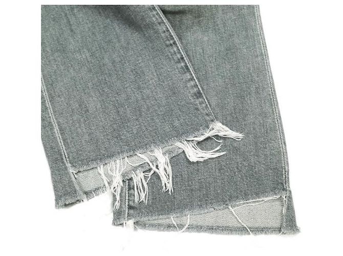 Autre Marque Pantalones de denim de algodón MOTHER THE INSIDER CROP STEP FRAY Castaño - vista 6