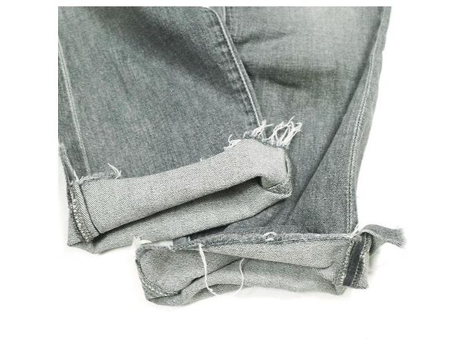 Autre Marque Pantalones de denim de algodón MOTHER THE INSIDER CROP STEP FRAY Castaño - vista 7