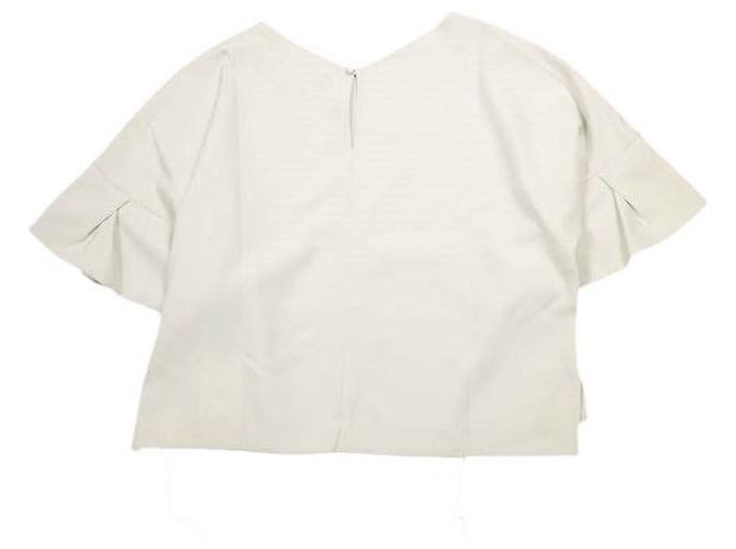 Autre Marque CEaRET Tack Rüschenbluse aus Polyester Beige - Ansicht 2