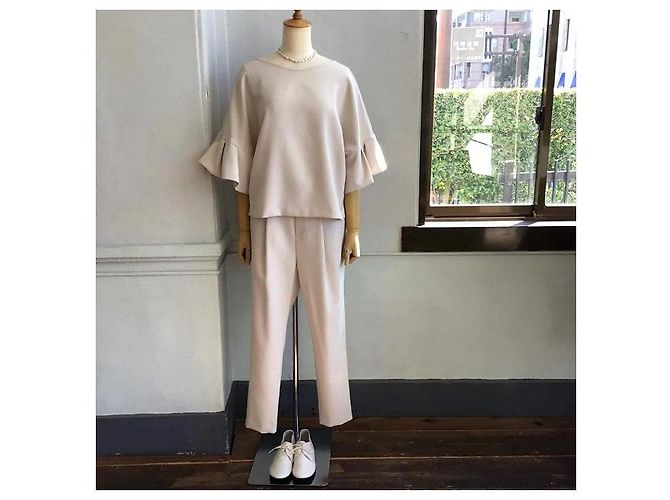 Autre Marque CEaRET Tack Rüschenbluse aus Polyester Beige - Ansicht 3
