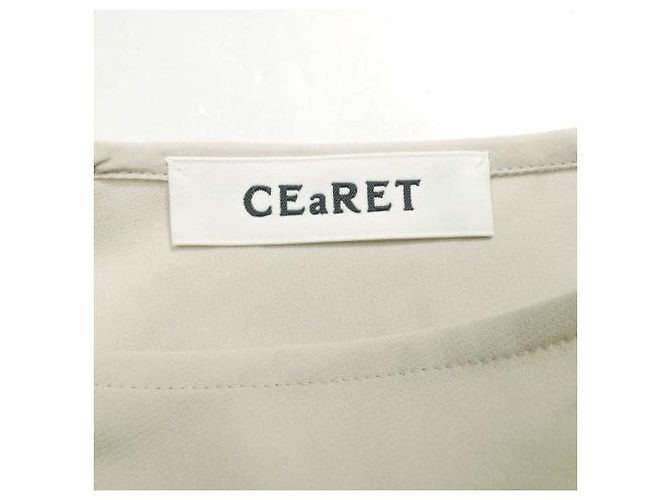 Autre Marque CEaRET Tack Rüschenbluse aus Polyester Beige - Ansicht 5