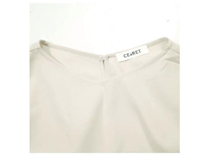 Autre Marque CEaRET Tack Rüschenbluse aus Polyester Beige - Ansicht 6