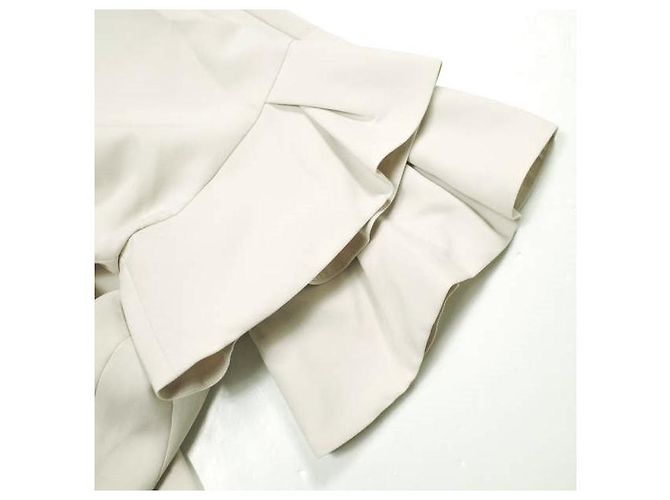 Autre Marque CEaRET Tack Rüschenbluse aus Polyester Beige - Ansicht 8