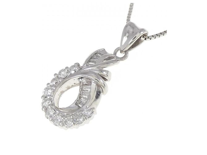 Autre Marque Collana con diamante PT950 Argento - vista 3