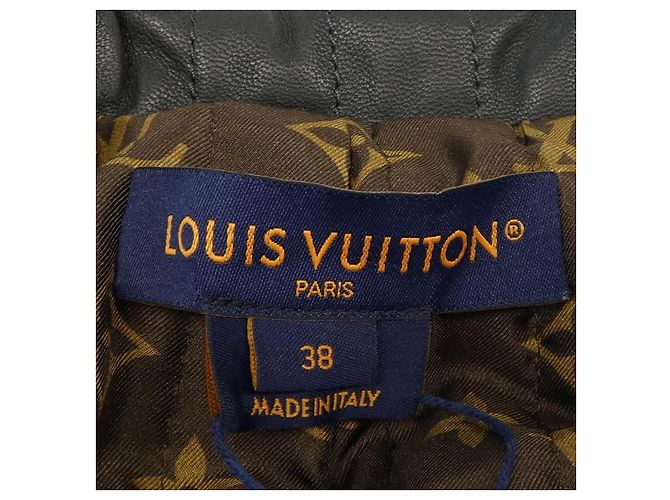 Chaqueta de cuero Louis Vuitton Castaño - vista 4