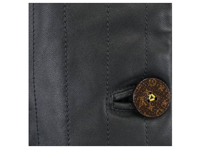 Chaqueta de cuero Louis Vuitton Castaño - vista 7