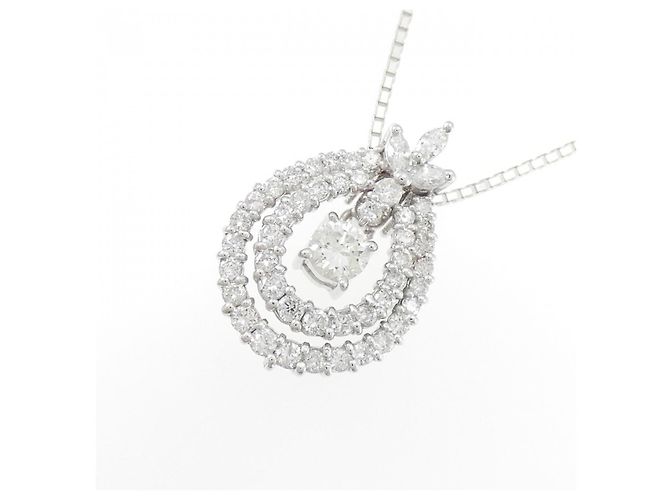Autre Marque Collana 2-way in oro bianco Au750 e diamanti Argento - vista 3