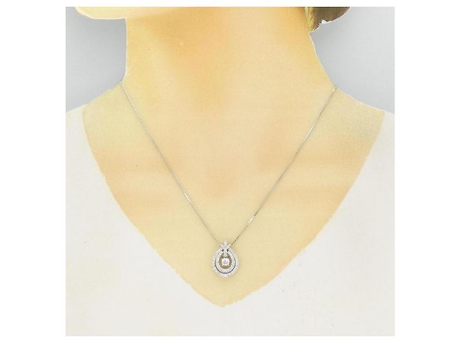 Autre Marque Collana 2-way in oro bianco Au750 e diamanti Argento - vista 7