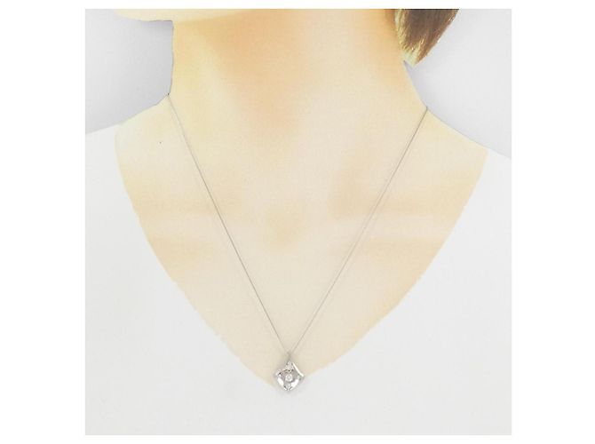 Autre Marque Collana di Diamanti Pt900 Pt850 Argento - vista 6