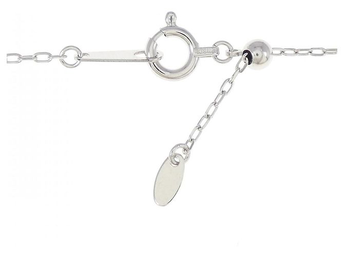 Autre Marque Collana in oro bianco Au750 e topazio blu - vista 5