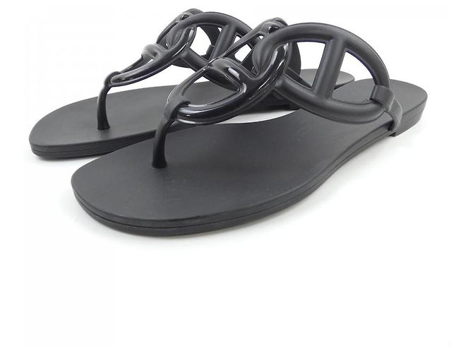 Hermès Sandali in gomma Hermes Nero - vista 3
