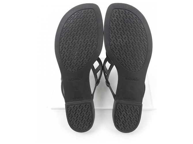 Hermès Sandali in gomma Hermes Nero - vista 4