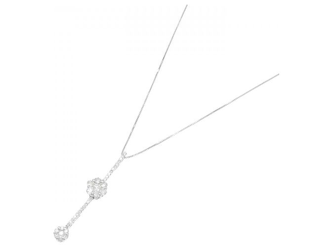 Autre Marque Collana in oro bianco Au750 e diamanti 2-way Argento - vista 2
