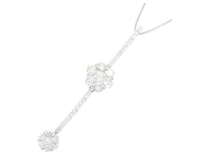 Autre Marque Collana in oro bianco Au750 e diamanti 2-way Argento - vista 3