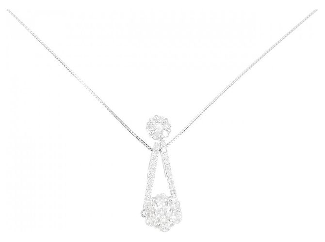 Autre Marque Collana in oro bianco Au750 e diamanti 2-way Argento - vista 5