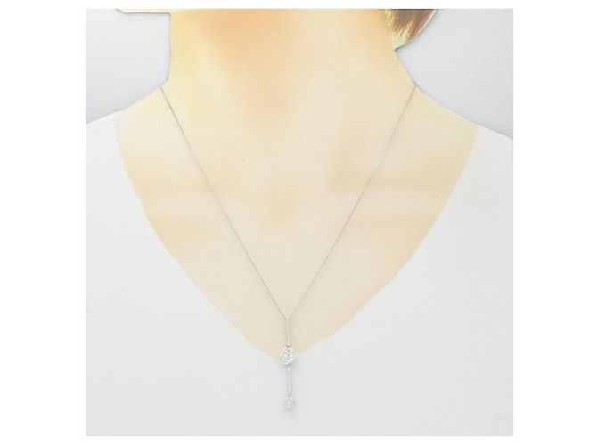 Autre Marque Collana in oro bianco Au750 e diamanti 2-way Argento - vista 7