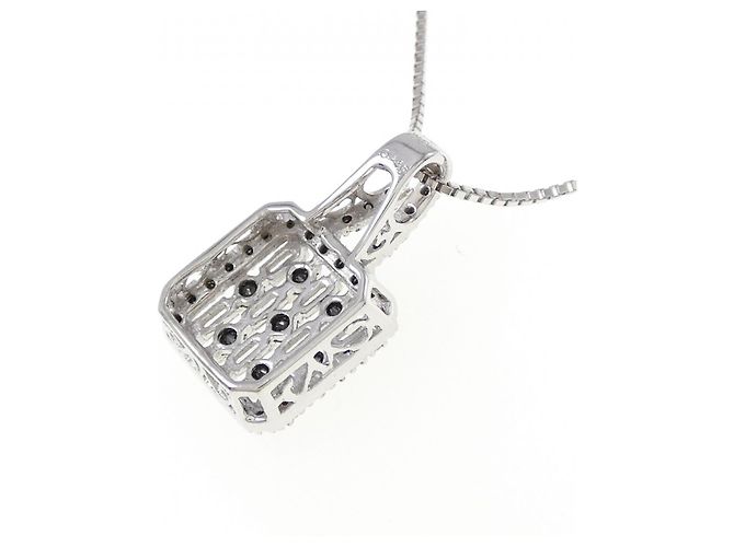 Autre Marque Collana in oro bianco e oro nero Au750 con diamanti Argento - vista 4