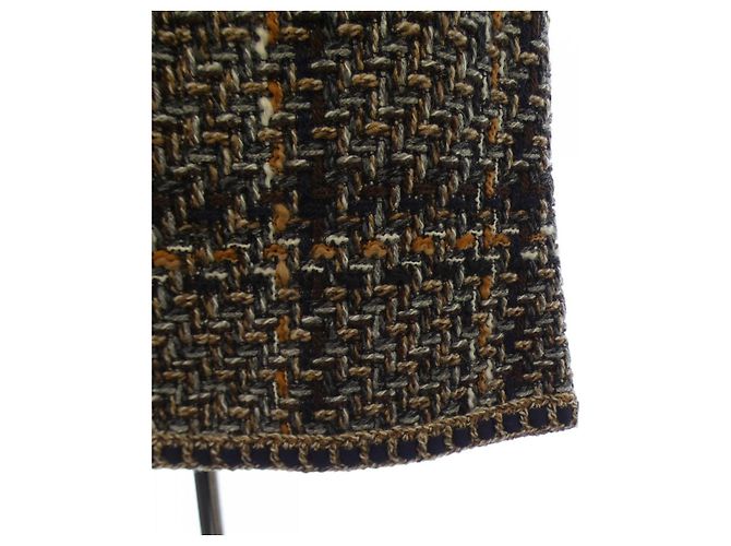 Timeless Falda Chanel Skirt Skirt Castaño Azul Azul marino - vista 7