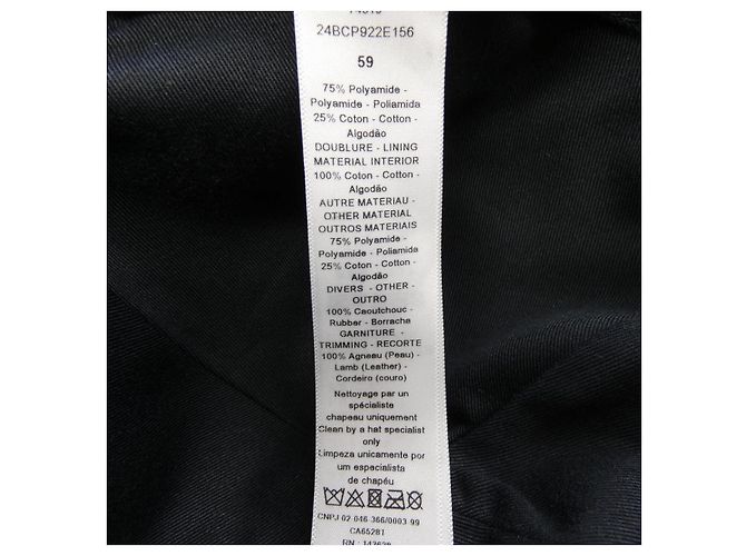 Christian Dior Baumwollkappe Schwarz - Ansicht 3