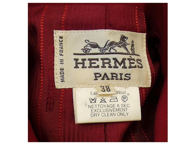 Hermès Giacca in lana e acetato Hermes Rosso - vista 4