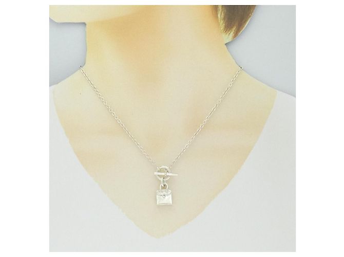 Hermès Collana Hermes Amulette Birkin in argento 925 - vista 6
