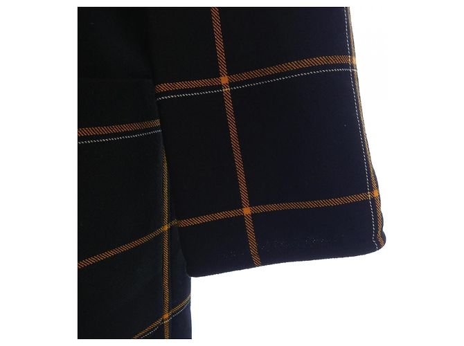 Hermès Abrigo de lana Hermes 34 Negro Naranja - vista 6