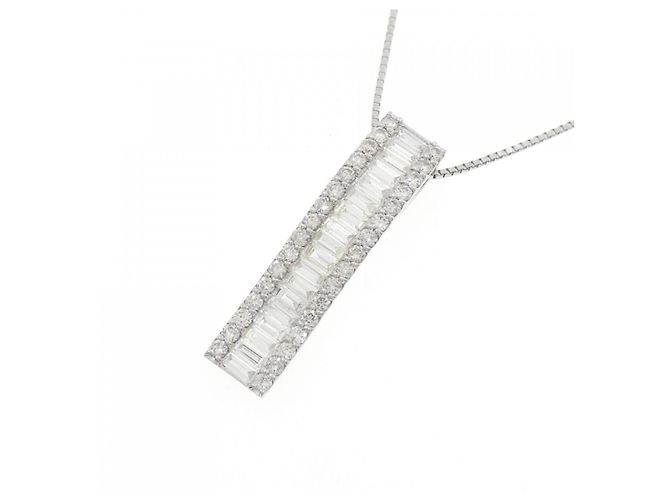 Autre Marque Collana di Diamanti PT900 PT850 Argento - vista 3