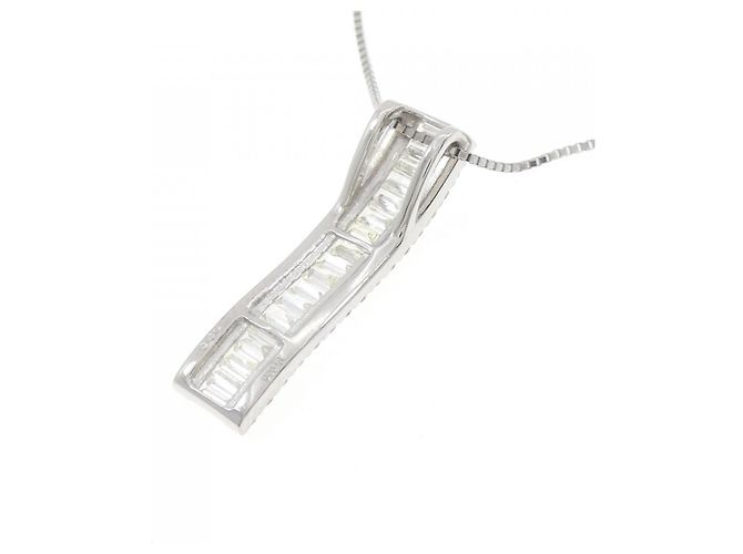 Autre Marque Collana di Diamanti PT900 PT850 Argento - vista 4