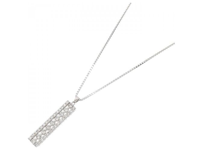 Autre Marque Colar de Diamante PT950 PT850 Prata - vista 2