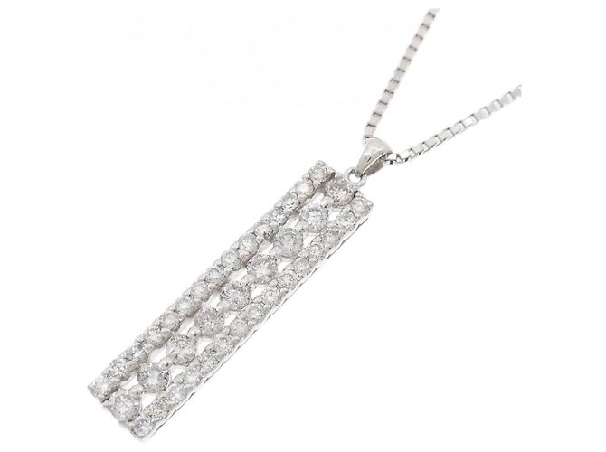 Autre Marque Colar de Diamante PT950 PT850 Prata - vista 3